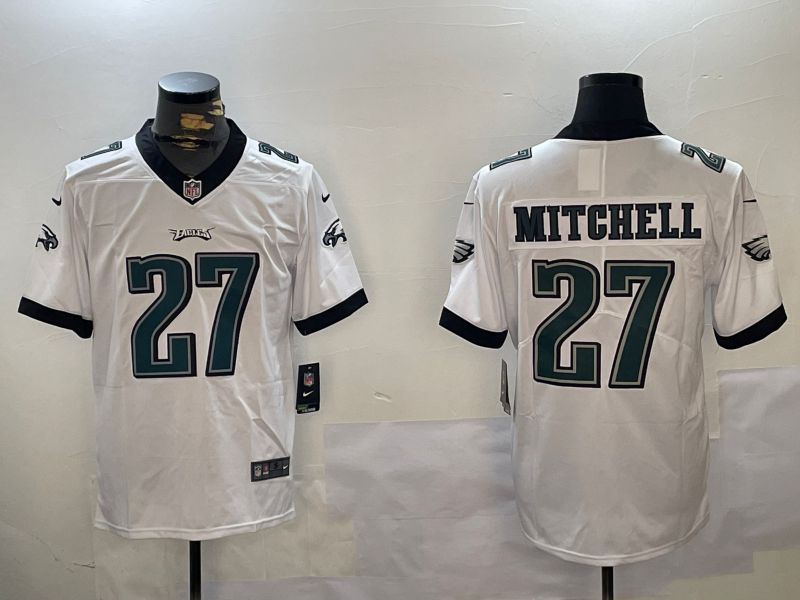 Men Philadelphia Eagles #27 Mitchell White 2024 Nike Vapor Limited NFL Jersey style 2->philadelphia eagles->NFL Jersey